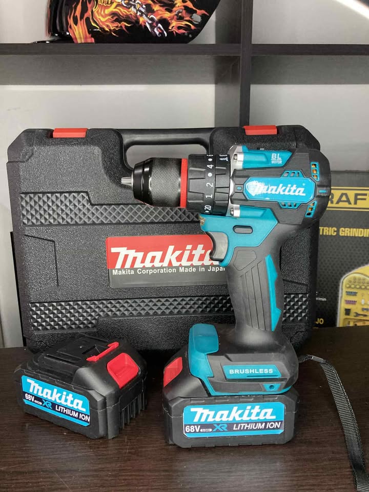 Taladro Makita Inalámbrico + 26 accesorios +2 baterías