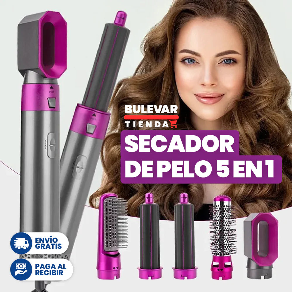 Cepillo secador 5 en 1 alisador de pelo