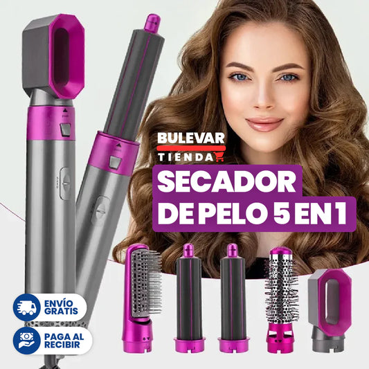 Cepillo secador 5 en 1 alisador de pelo